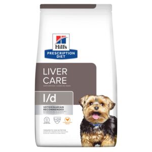 Hill's Prescription Diet l/d comida para perro Cuidado Hepático 3,3 Lb (1,5 Kg)